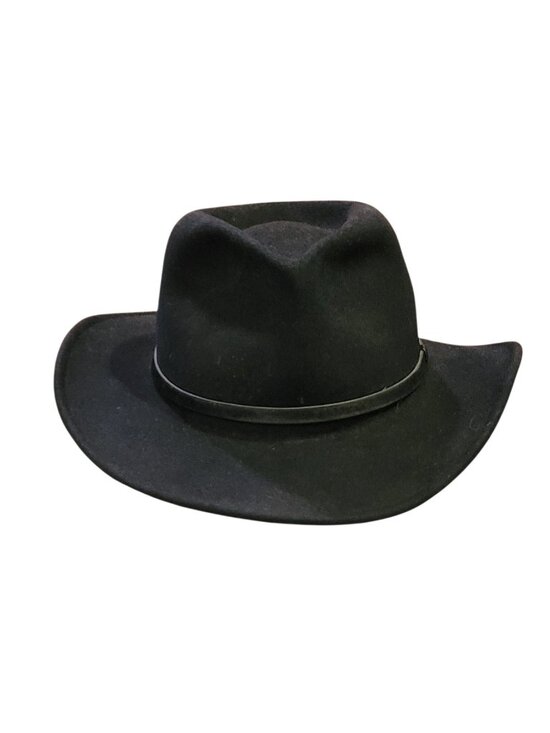 LiteFelt Autumn Black Wool Felt Packable Outback Cowboy Hat USA Unisex main image 6